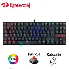 REDRAGON - Teclado Kumara K552 Mecánico SW-Red Rainbow Negro
