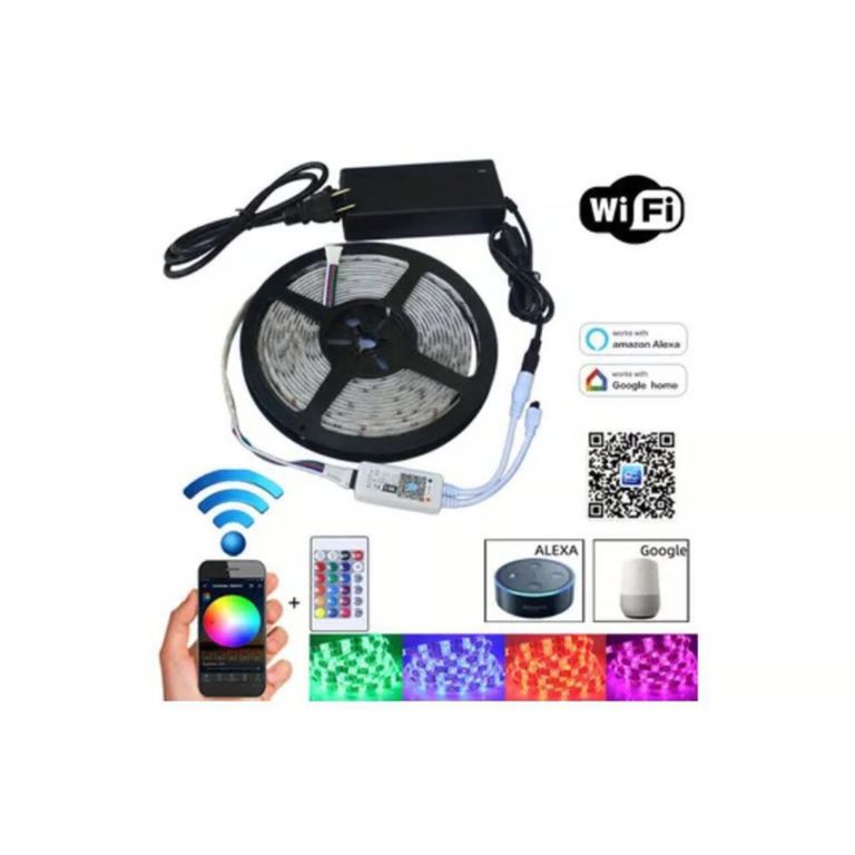 CINTA TIRA LED RGB WIFI CON MUSICA X 5M BLUETOOTH CELULAR SMART LED