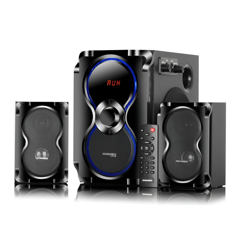 Parlante 2.1 Lotus MIC S6026KTV Subwoofer Karaoke 80 Watts