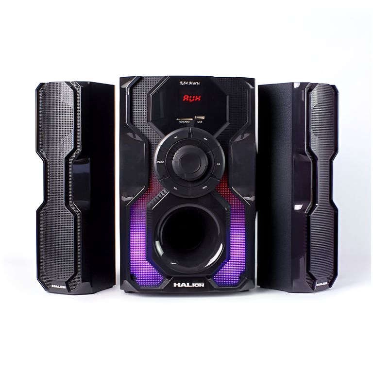 Parlante 2.1 HA-K84 Marte Subwoofer 8" USB, SD, BT, FM 250w