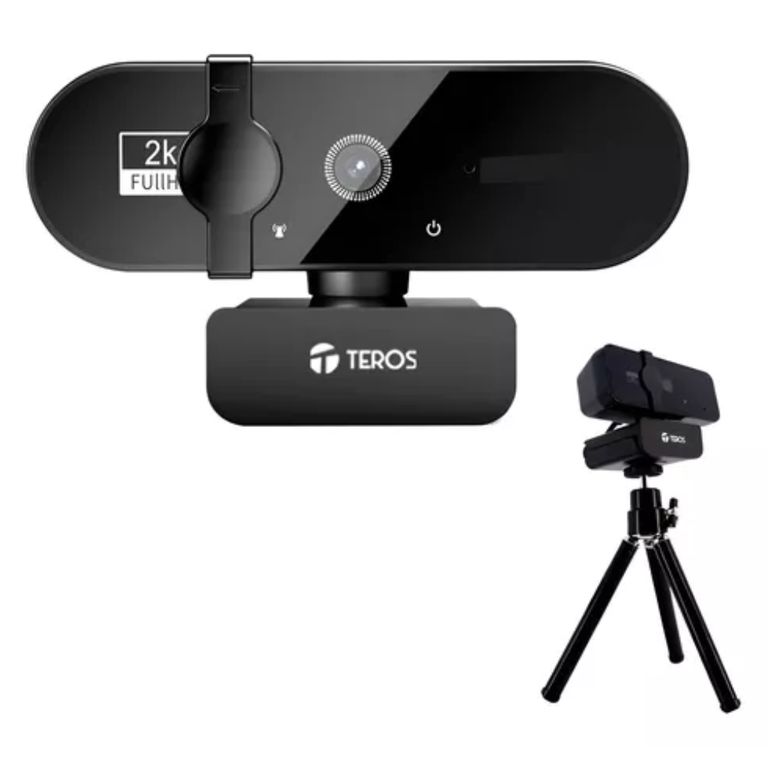 Webcam TE-9072, 2K, micrófono incorporado, USB 2.0