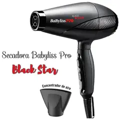 BABYLISS PRO - Secadora De Cabello Profesional BaBylissPRO Black Star - B6200PE