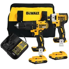 DEWALT - DCK223-D2 KIT TALADRO PERCUTOR DCD7781 + ATORNILLADOR DCF885 -
