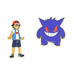 POKEMON - ASH AND GENGAR ENAMEL PIN SET