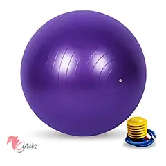 NO LOGO - Pelota De Yoga 65 CM Color Morado + inflador