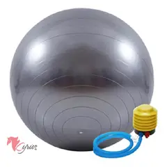 NO LOGO - PELOTA DE YOGA DE 75 CM GRIS+ INFLADOR