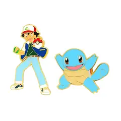 POKEMON - ASH AND SQUIRTLE ENAMEL PIN SET
