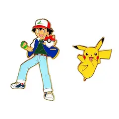 POKEMON - ASH AND PIKACHU ENAMEL PIN SET