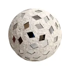 GENERICO - Esfera Mosaico Espejo Set x 4