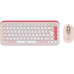 LOGITECH - Teclado y Mouse Pop Icon Combo Bluetooth Wireless Rosa