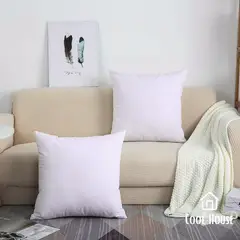 GENERICO - Set de cojines Cool House Olimpia 100% algodón BLANCO 45x45