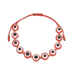 LUCYANA JOYAS Y ACCESORIOS - Pulsera para Mujer con Ojo Turco Rojo - Joyas Lucyana