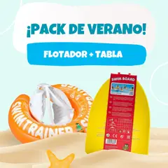 SWIMTRAINER - Pack Naranja 1-3 Años + Tabla Freds