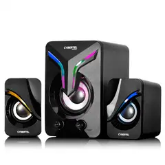 CYBERTEL - Parlante Gamer 2.1 RGB LED - EXXPERT - Para Pc O Laptop