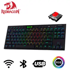 REDRAGON - Teclado HORUS TKL Wireless Spanish K621-RGB-SP RED SWITCH