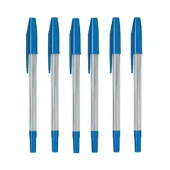 UNI BALL - UNI SA-S Bolígrafo Fine Tinta Seca Azul Pack x 6
