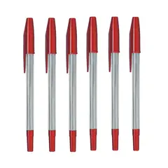 UNI BALL - UNI SA-S Bolígrafo Fine Tinta Seca Rojo Pack x 6