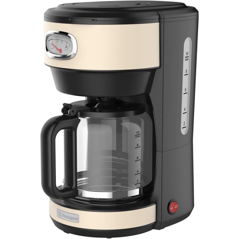 Cafetera eléctrica 10 tazas Retro WH crema