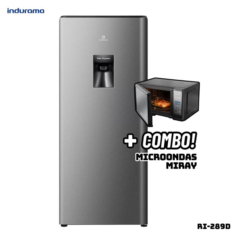 REFRIGERADORA 177 L CON DISP DE AGUA PLATEADO - RI-289D + MICROONDAS MIRAY HMM-20N