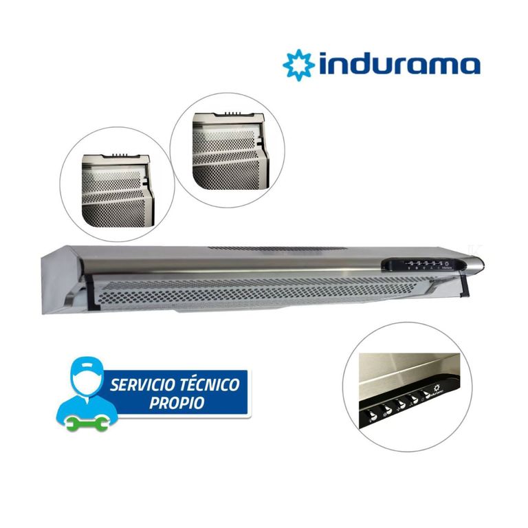 Campana Extractora 3 Vel 90cm Silver