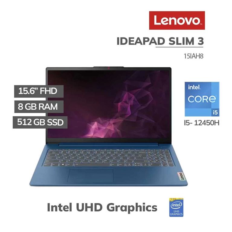 NOTEBOOK IDEAPAD SLIM 3 15IAH8 (83ER001CLM) FHD 15.6" ABYSS BLUE