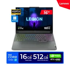 LENOVO - LAPTOP LEGION SLIM 5 16" WQXGA IPS Core i7-13700H 2.4/5.0GHz 16GB DDR5 512GB RTX 4060 8G W11