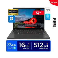 LENOVO - LAPTOP ThinkPad T14 / 14″ WUXGA IPS / Core i5-1335U, 4.6GHz / 16GB DDR5 512GB SSD Win11 PRO