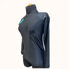 AQUA&MODA - LICRA CON PROTECCION UV AQUAMODA LAMMN MUJER CON CIERRE NEGRO