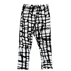 RED CARROT - Pantalon negro y blanco de algodon pima