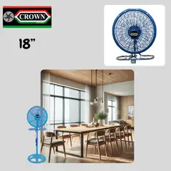 CROWN - Ventilador 3 en 1 18" Semi-Industrial