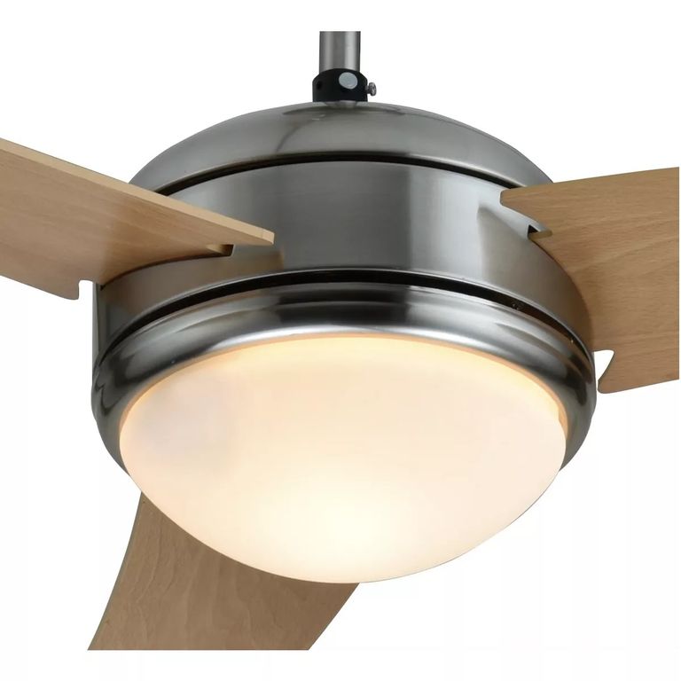 Ventilador De Techo Con Luminaria 52'' De 60w 3 Vel + Cr
