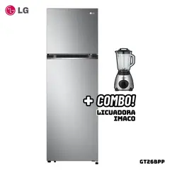 LG - REFRIGERADORA 264 L TOP FREEZER PLATEADO - GT26BPP + LICUADORA IMACO