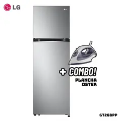 LG - REFRIGERADORA 264 L TOP FREEZER PLATEADO - GT26BPP + PLANCHA OSTER