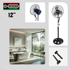 CROWN - Ventilador 3 en 1 12" con Movimiento Orbital