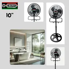 CROWN - Ventilador 3 en 1 10"
