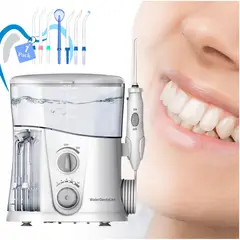 DAUER - Irrigador Bucal Electrico Familiar 1000ml De 7 Boquillas Y 10 Niveles