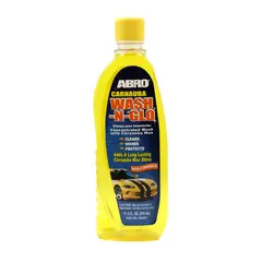 ABRO - Shampoo Para Autos con Cera Carnauba WASH-N-GLO 510mL