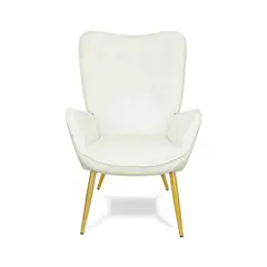 XION - Sillón Decorativo de Franela Blanco 1P - Harmony