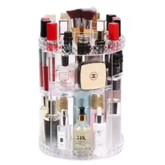 GENERICO - Organizador Acrílico para Maquillaje 360 Grados Giratorio