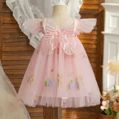 GENERICO - VESTIDO PARA BEBE DE MARIPOSA CON BORDADO