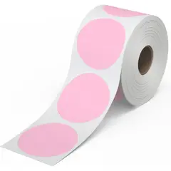 OEM - Rollo 1000 Etiqueta Termica Adhesiva Mate D5cm Rosado