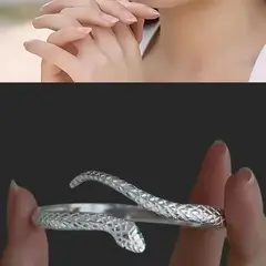 GENERICO - PULSERA DE CADENA DE SERPIENTE PLATEADA 925