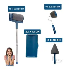 GENERICO - Articulo en Rollo para Pintar Azul Y+Banderitas Adhesivas