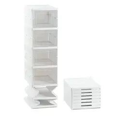 GENERICO - Zapatera de Acrílico Plegable con puertas - 6 Niveles