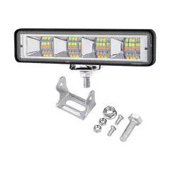 JET - Faro Led Neblinero Doble Color 24Led Auto Moto 1PCS