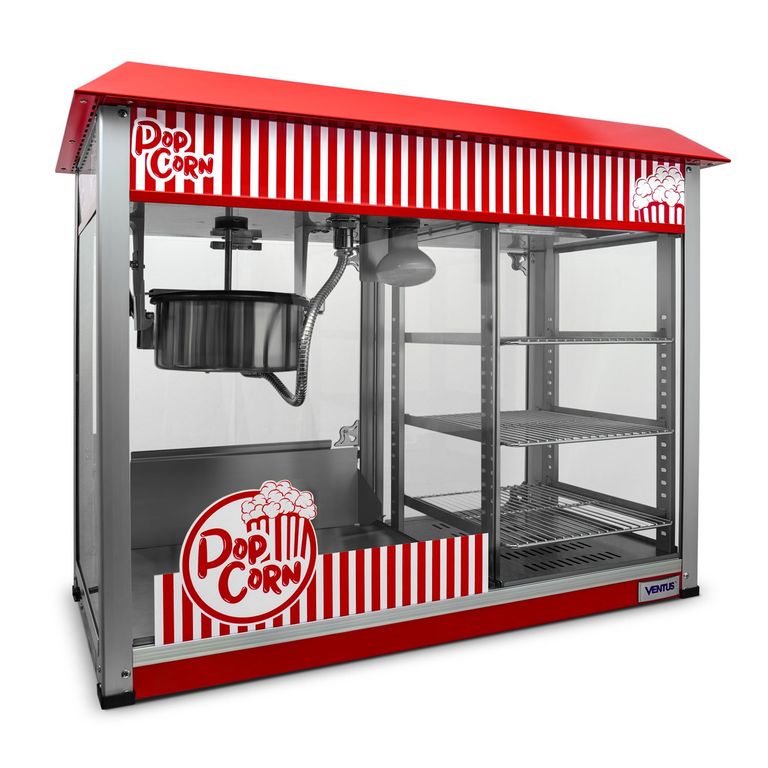 Máquina Popcorn 8oz - 3 Repisas-Acero Inoxidable-Acero- VMPCE-8