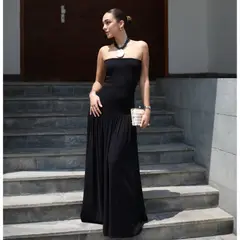 BETWEEN US - Vestido Largo Strapless Hally