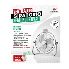 FUJITEC - Ventilador de piso de 20 Pulgadas CF-2014