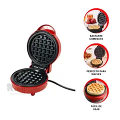 RYBIU IMPORT - Maquina de Sandwiches y Pasteles Rojo Y+Envoltorio de Regalo
