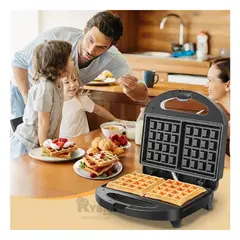 RYBIU IMPORT - Waflera Compacta y Ajustable en Color Negr Y+Regalo Agendita